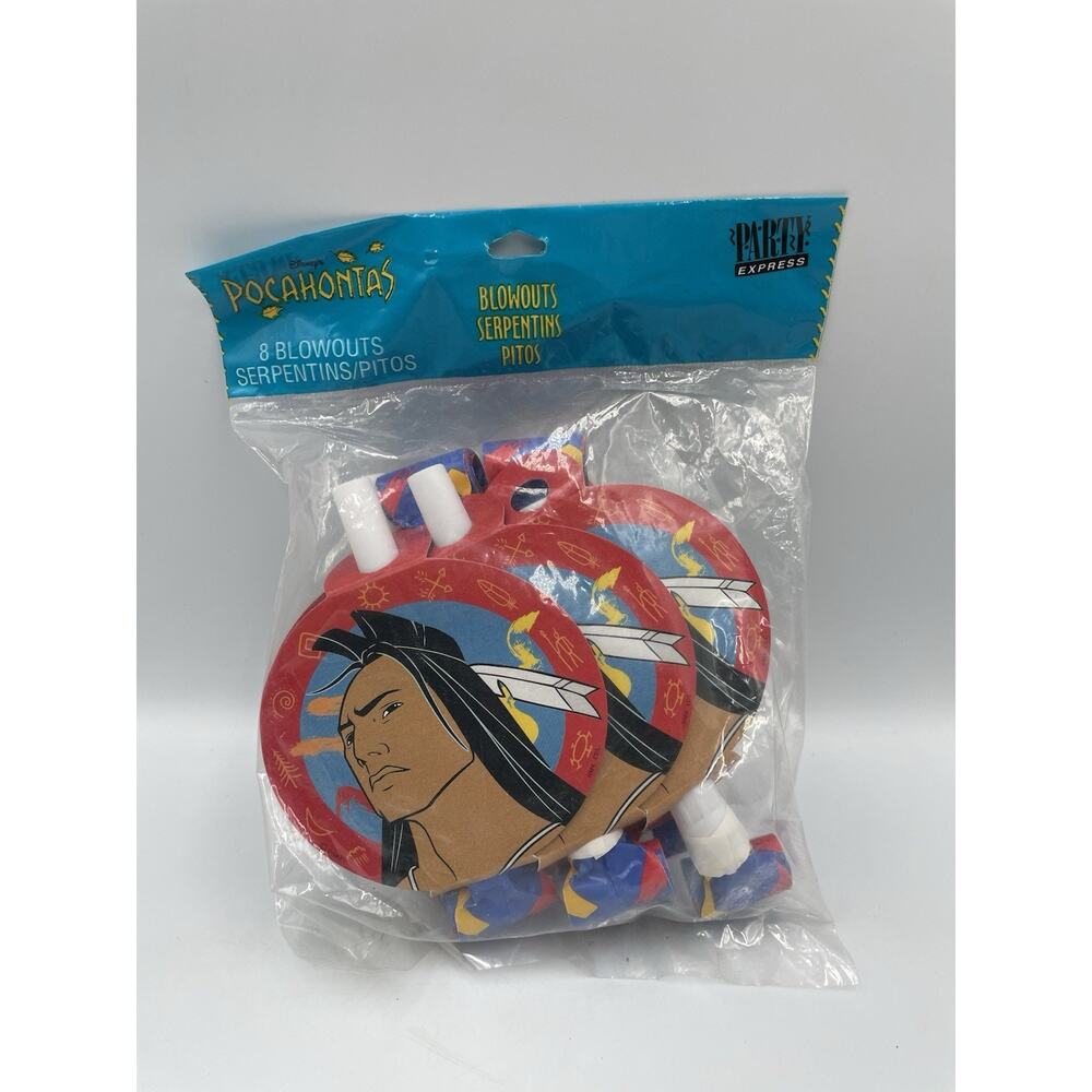 Vintage Disney Pocahontas 8 Party Favor Blowouts SEALED